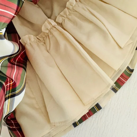 Polo by Ralph Lauren Plaid Dress with Black Bow